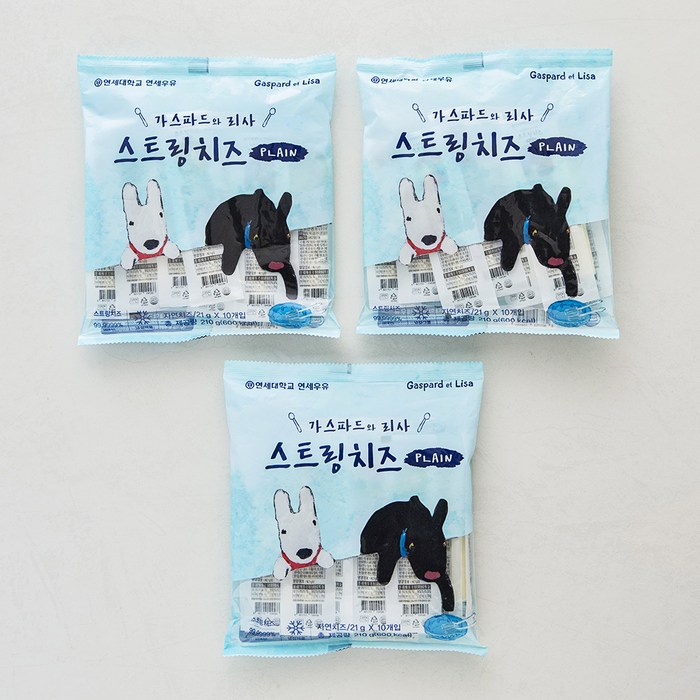 연세우유 스트링치즈, 210g, 3개 대표 이미지 - 라클렛 치즈 추천