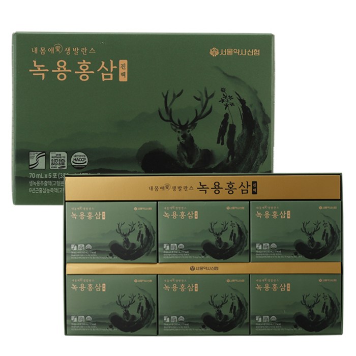 서울약사신협 내몸애 생발란스 녹용홍삼 진액 + 쇼핑백, 70ml, 30포 대표 이미지