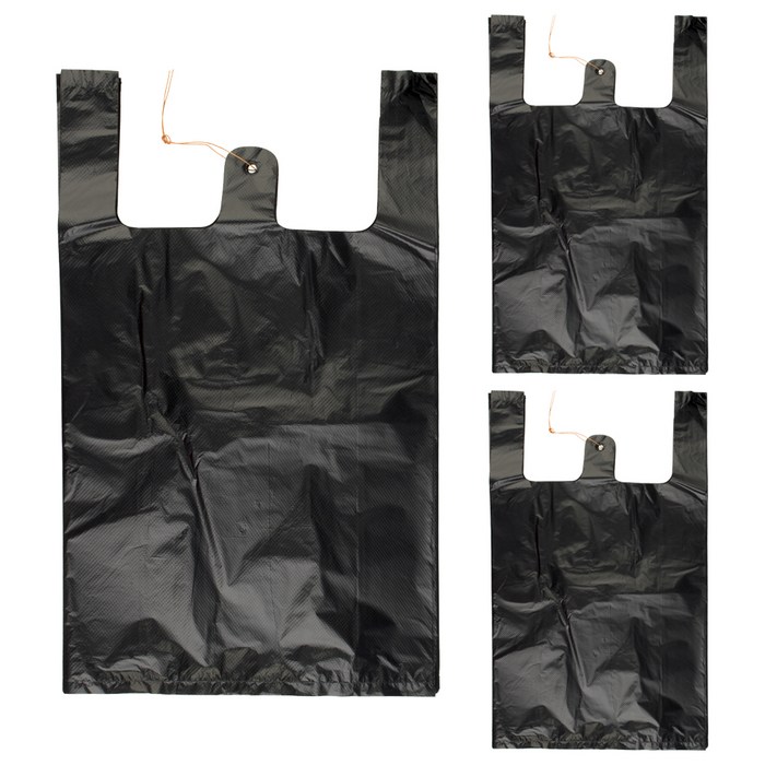 베로나 손잡이 마트봉투 검정 100p, 20L, 3개 대표 이미지 - 종이가방 추천