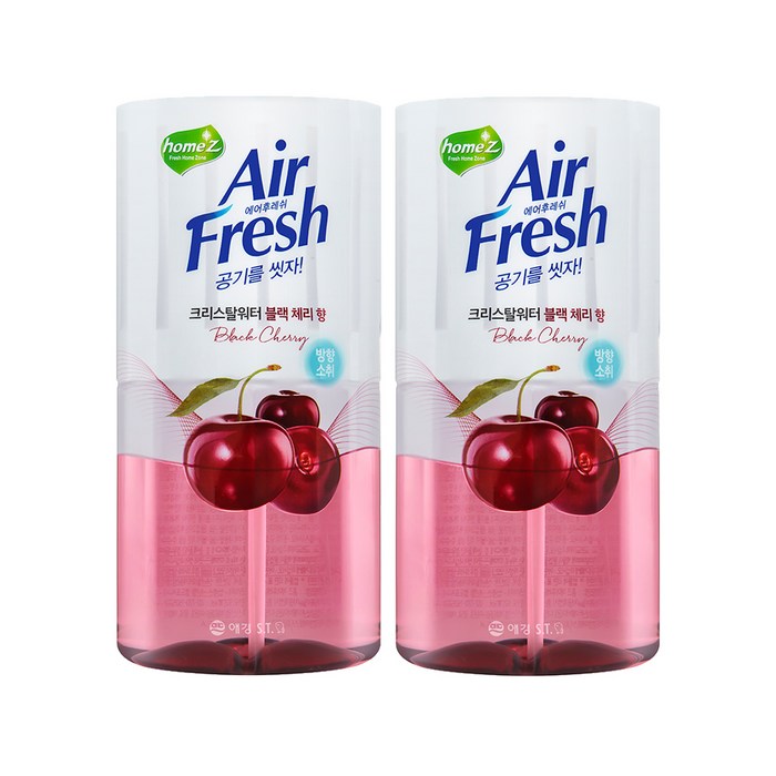 홈즈 에어후레쉬 크리스탈워터 블랙체리향 본품, 400ml, 2개 대표 이미지 - 화장실 방향제 추천