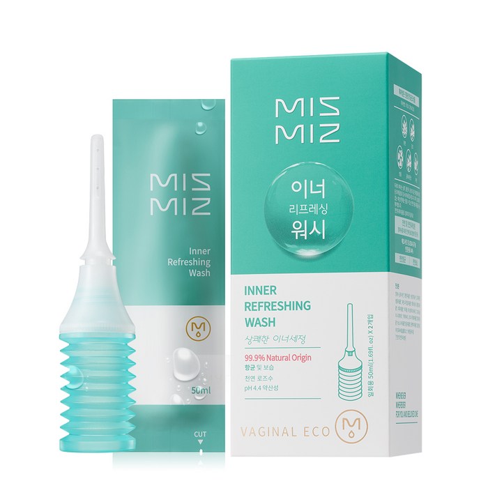 미스미즈 이너 리프레시 워시 여성청결제, 50ml, 2개 대표 이미지 - 일회용 여성청결제 추천