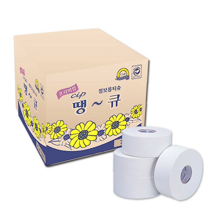 땡큐 3겹 격자무늬 점보롤 화장지, 16롤 대표 이미지 - 점보롤 화장지 추천