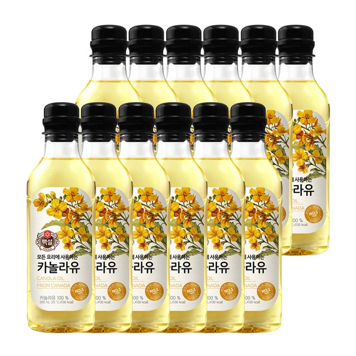 백설 카놀라유, 500ml, 12개 대표 이미지 - 제일 맛있는 고추기름 추천