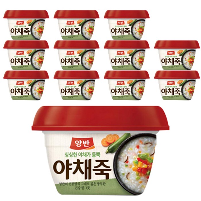 양반 야채 즉석죽, 287.5g, 12개 대표 이미지 - 간편죽 추천