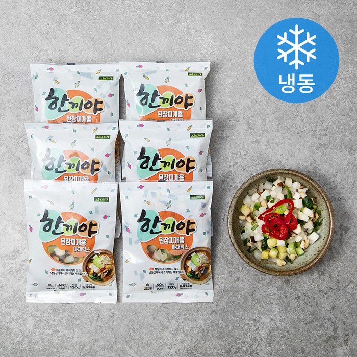 그린피아 한끼야 된장찌개용 야채믹스 (냉동), 120g, 6개 대표 이미지 - 채소믹스 추천