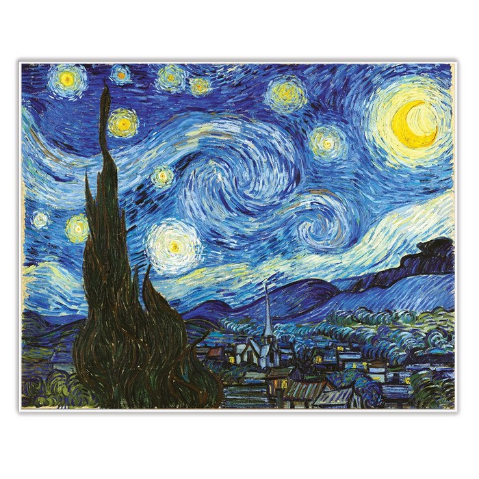 제이디아트 고흐 명품 그림 액자 별이 빛나는 밤 VG01, 엣지화이트