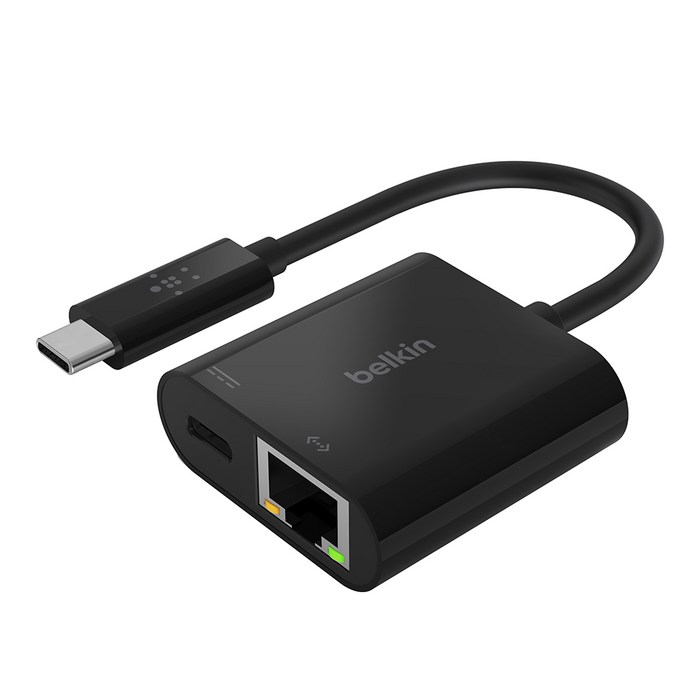 벨킨 USB-C to 이더넷 + C타입 60W PD 충전 어댑터 기가비트지원 썬더볼트3 호환 젠더 INC001 대표 이미지 - 썬더볼트3 추천