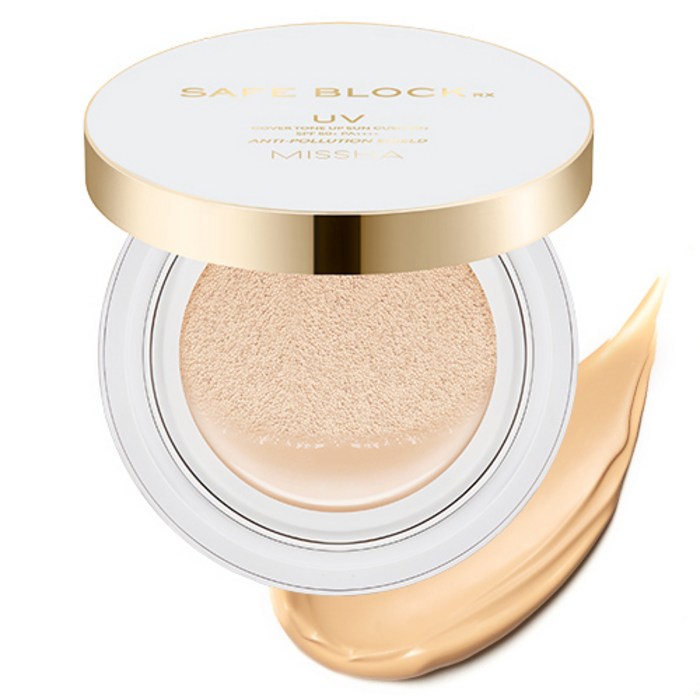미샤 세이프 블록 RX 커버 톤업 선 쿠션 SPF50+ PA++++, 14g, 1개 대표 이미지 - 선쿠션 추천