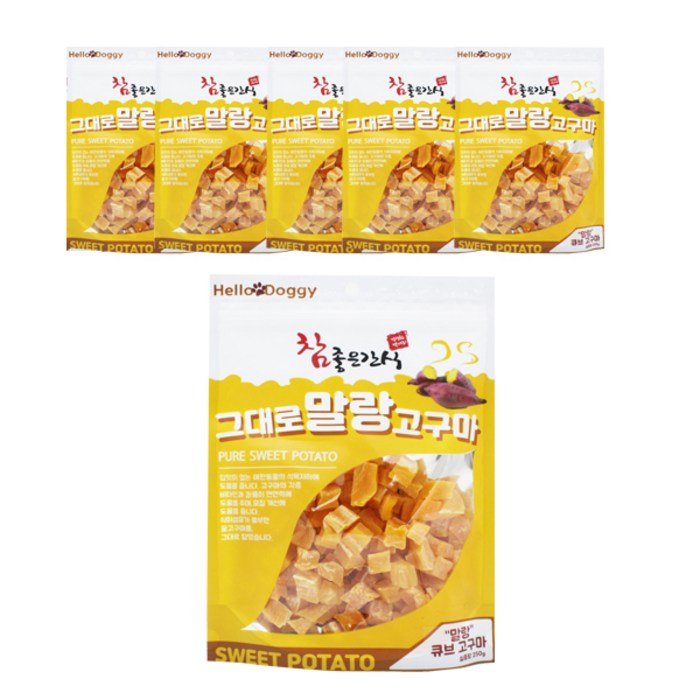 참좋은간식 그대로 말랑 큐브타입 강아지 간식 250g, 고구마, 6개 대표 이미지 - 강아지 고구마 추천