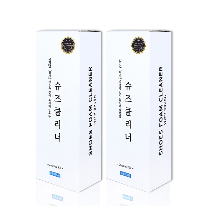 오늘의 소비 프리미엄 감탄 슈즈 클리너 200ml + 브러쉬 세트, 혼합색상, 2세트 대표 이미지 - 말털 브러쉬 추천