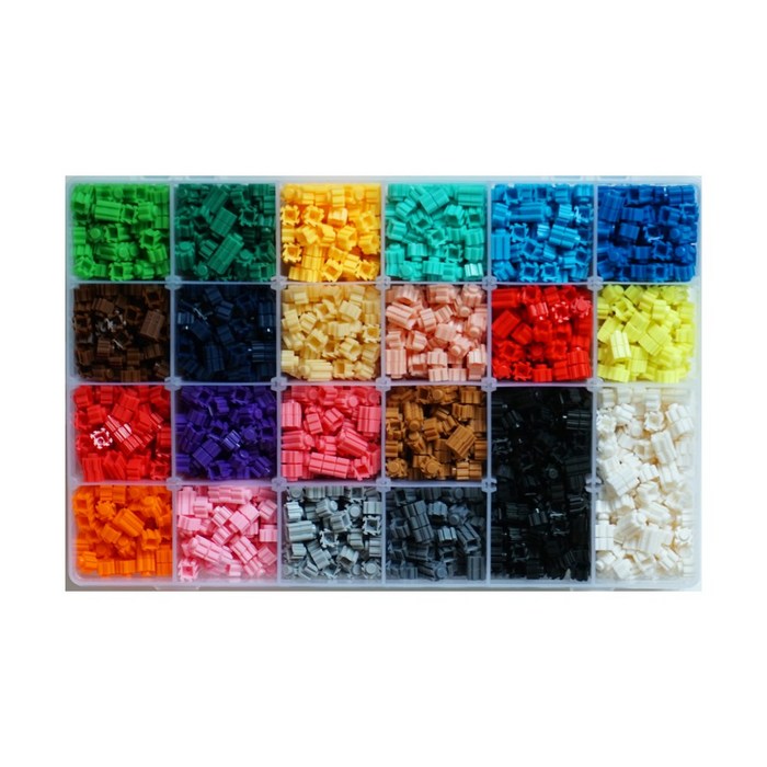 MYTOYS 마이디폼블록 꽉찬 22색 리필 세트 8mm 2880피스 + 도안 1탄 + 2탄 + 열쇠고리 3p 대표 이미지 - 유아 블럭놀이 추천