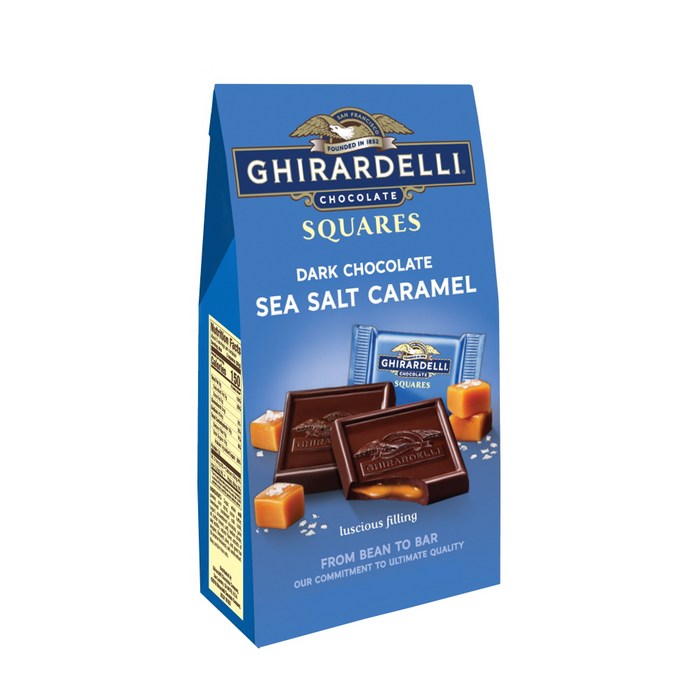 기라델리 다크 초콜릿 씨솔트 카라멜 스퀘어백, 151g, 1개 대표 이미지 - 기라델리 추천