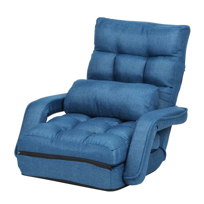도리퍼니처 티암 1인 소파형 좌식의자, 블루 대표 이미지 - 좌식 의자 추천
