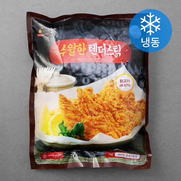 수월한 텐더스틱 (냉동), 1kg, 1개 대표 이미지 - 케이준 치킨 추천