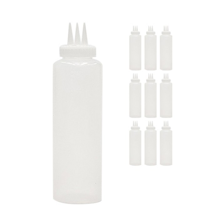 광성기물 투명 소스병 3구 중, 350ml, 10개 대표 이미지 - 소스통 추천