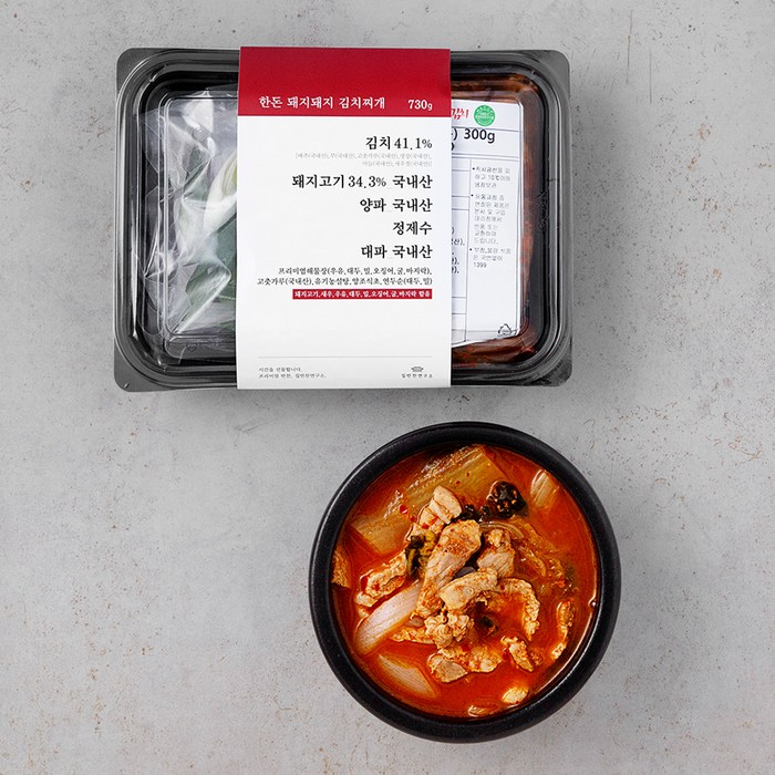 집반찬연구소 한돈 돼지돼지김치찌개 키트, 730g, 1개 대표 이미지 - 집반찬연구소 추천