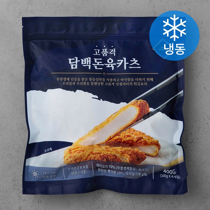 잇퀄리티 고품격 통등심 담백 돈육 카츠 (냉동), 400g, 1팩 대표 이미지 - 제주도 돈까스 추천