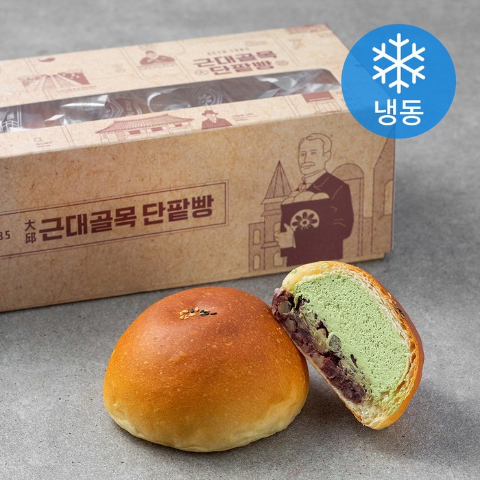 근대골목단팥빵 녹차생크림 단팥빵 (냉동), 135g, 5개 대표 이미지 - 고대빵 추천