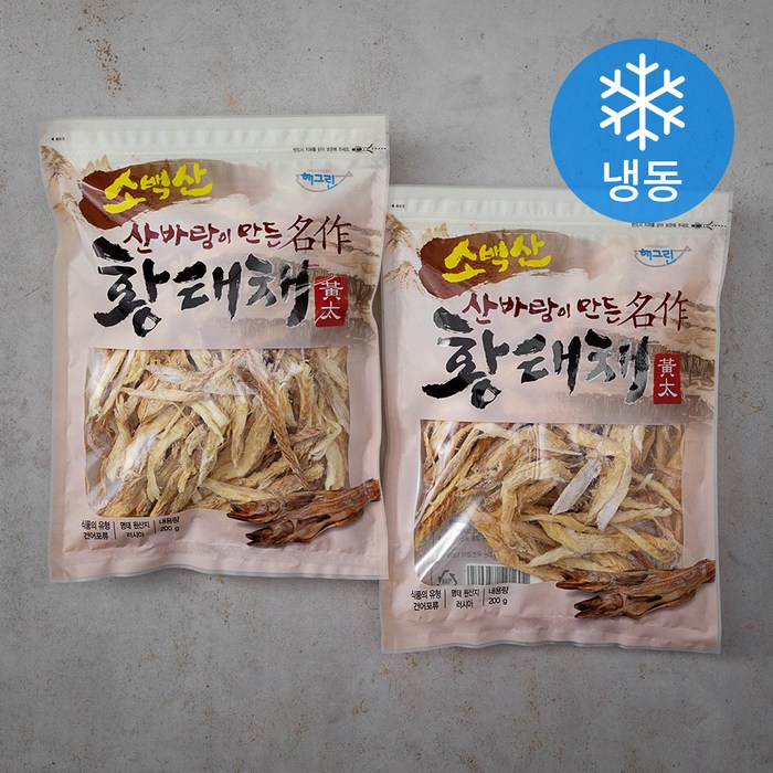 해그린푸드 소백산 산바람 황태채 (냉동), 200g, 2개 대표 이미지 - 냉동 황태국 추천