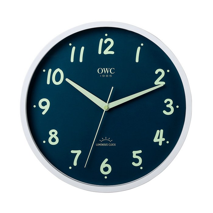 오리엔트 OWC 무소음 루미너스 숫자야광 인테리어벽시계 OTM915L, White Frame 대표 이미지 - 안방 시계 추천