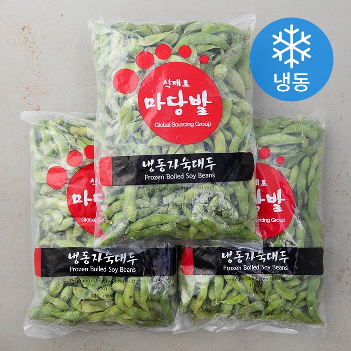 마당발 자숙대두 (냉동), 1kg, 3개 대표 이미지 - 샐러드 야채 추천