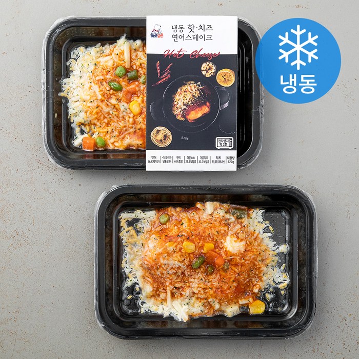 핫 치즈 연어스테이크 (냉동), 120g, 2개 대표 이미지 - 연어 요리 추천
