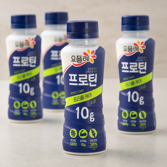 요플레 프로틴 트리플케어 사과, 130ml, 4입 대표 이미지 - 마시는 프로틴 추천