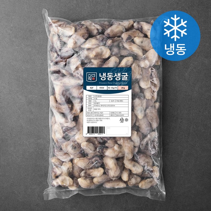 신선작 냉동생굴 IQF (냉동), 2kg, 1개 대표 이미지 - 생굴 추천