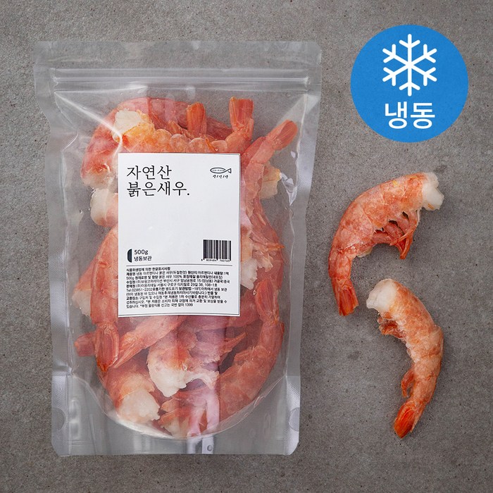 생선생 자연산 붉은새우 (냉동), 500g, 1팩 대표 이미지 - 홍새우 추천