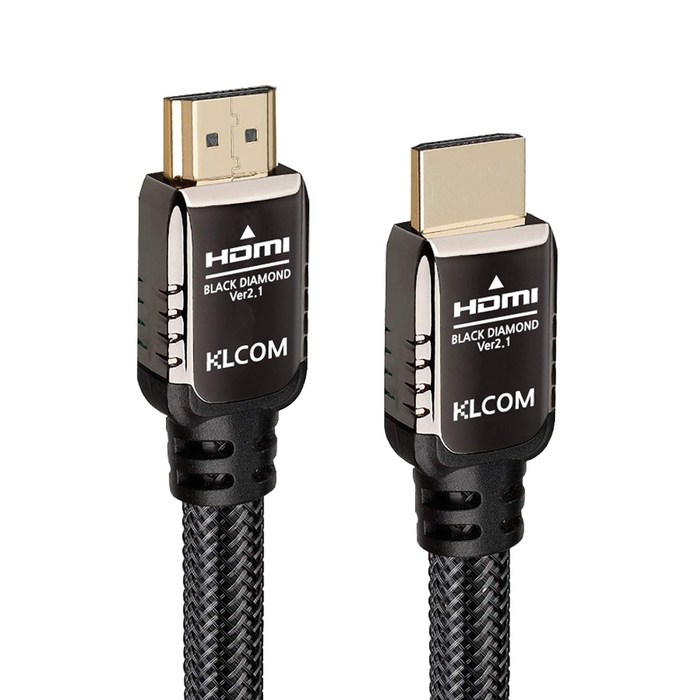 케이엘컴 8K UHD HDMI to HDMI BLACK DIAMOND V2.1 모니터케이블, 1개, 0.3m 대표 이미지 - 8K HDMI 케이블 추천