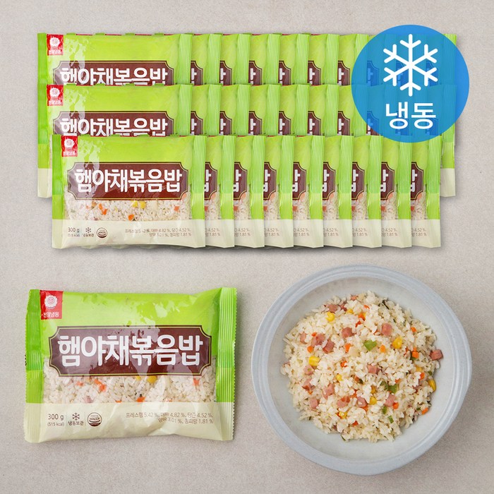 천일식품 햄야채볶음밥 (냉동), 300g, 30개 대표 이미지 - 점심 도시락 추천