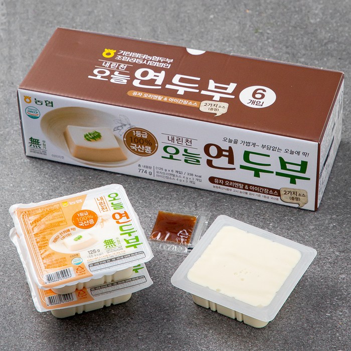 농협 내린천 오늘 연두부 6입, 750g, 1개 대표 이미지 - 연두부 추천