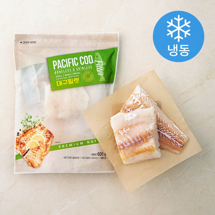 은하수산 스테이크용 대구 필렛 (냉동), 600g, 1팩 대표 이미지 - 은하수산 추천