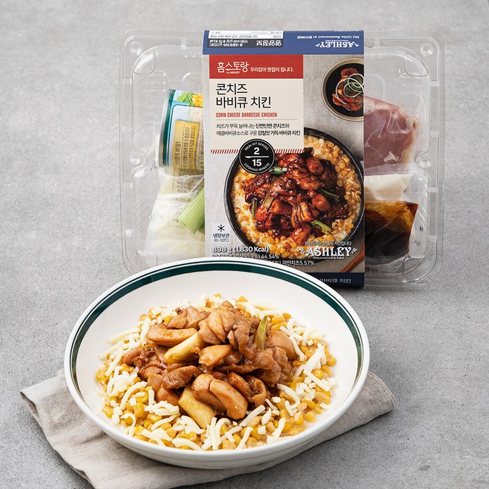 애슐리 콘치즈 바비큐 치킨, 898g, 1팩 대표 이미지 - 홈스토랑 밀키트 추천