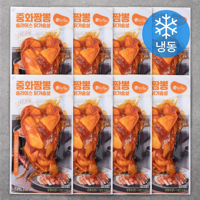 햇살닭 중화짬뽕 슬라이스 닭가슴살 (냉동), 100g, 8개입 대표 이미지 - 닭가슴살 슬라이스 추천