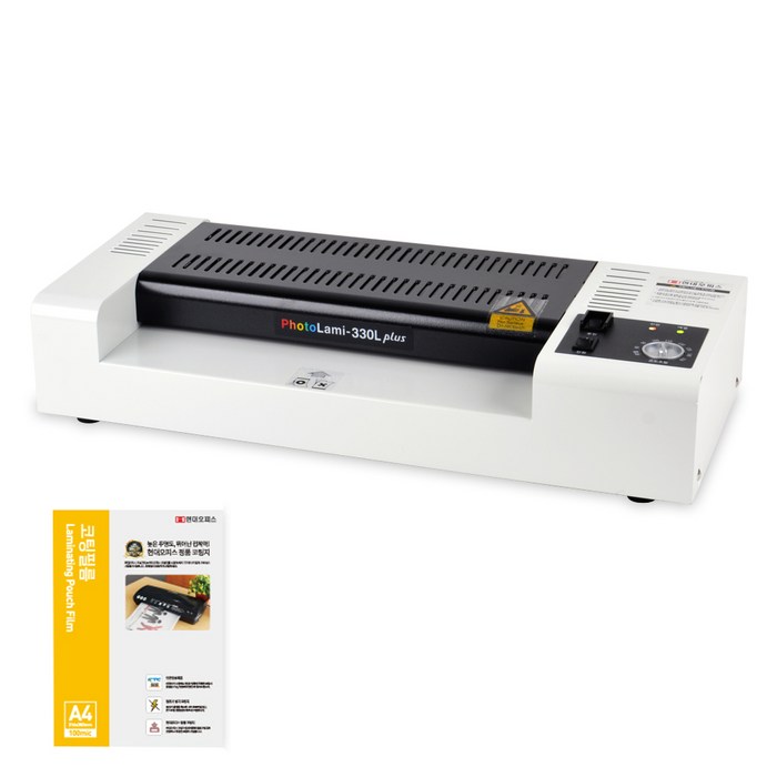 현대오피스 페이퍼프랜드 무기포 코팅기 + A4 코팅지 100매, PL-330L Plus, A3 대표 이미지 - A4 코팅기 추천