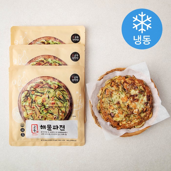 교동전선생 해물파전7 (냉동), 165g, 3팩 대표 이미지 - 해물파전 추천