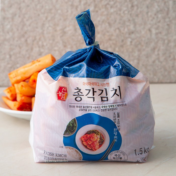 선농원 총각김치, 1.5kg, 1봉 대표 이미지 - 알타리무 추천