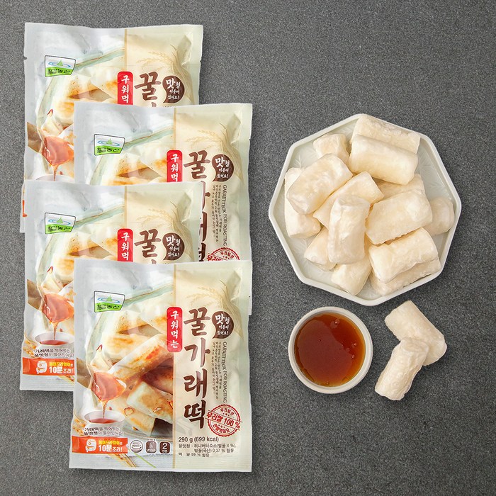 칠갑농산 구워먹는 꿀가래떡, 290g, 4개 대표 이미지 - 꿀떡 추천