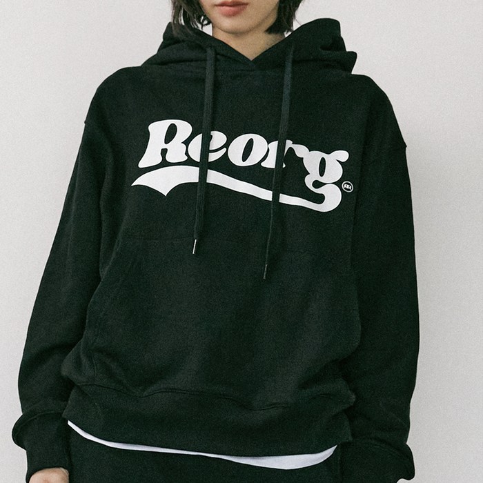 리올그 NUE REORG WAVY LOGO 기모 HOOD 대표 이미지 - 리올그 후드 추천