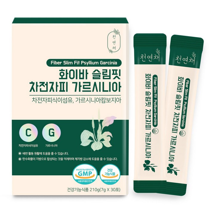 화이바 슬림핏 차전자피 식이섬유 가르시니아 쾌변 다이어트, 7g x 30포 대표 이미지 - 차전자피 추천