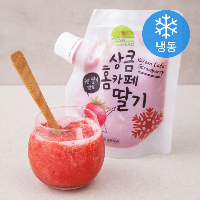 프레시히어로 상큼 홈카페 딸기 퓨레 (냉동), 200g, 1개 대표 이미지 - 냉동 딸기 추천