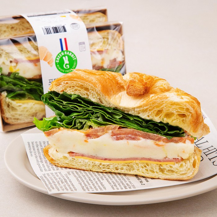 그린래빗 포테이토 샐러드 크로와상 샌드위치, 135g, 2개 대표 이미지 - 대만 샌드위치 추천