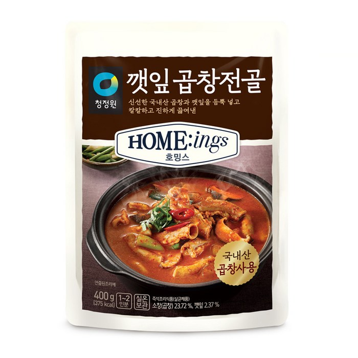 대상 청정원 호밍스 깻잎곱창전골, 400g, 1개 대표 이미지 - 탕 안주 추천