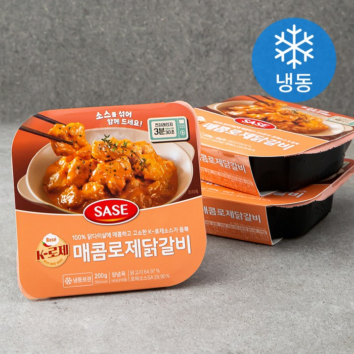 사세 매콤 로제 닭갈비 (냉동), 3봉, 200g 대표 이미지 - 매콤한 음식 추천