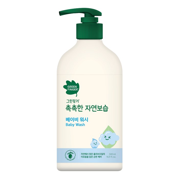 그린핑거 촉촉한 자연보습 베이비 워시, 500ml, 1개 대표 이미지 - 아기 샴푸 추천