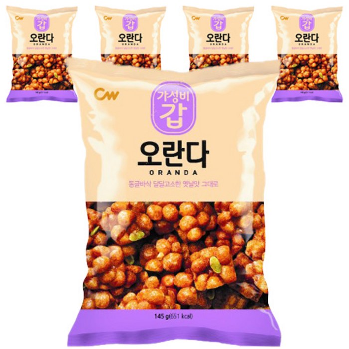 청우식품 오란다, 145g, 5개 대표 이미지 - 땅콩엿 추천