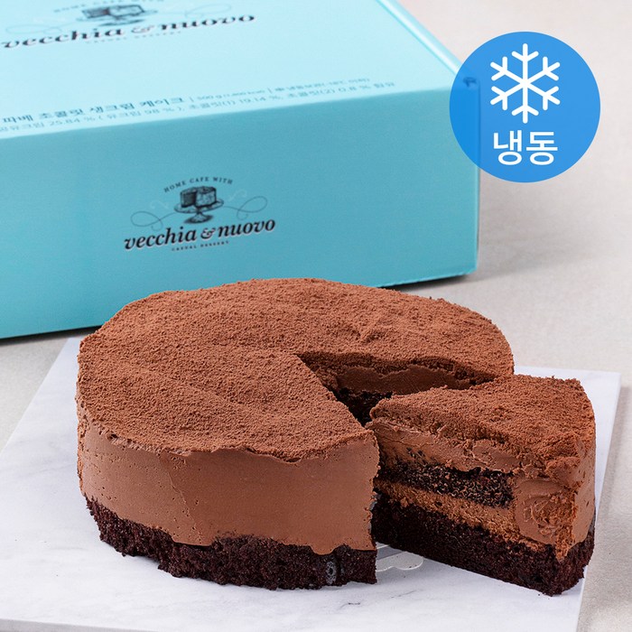 베키아에누보 파베 초콜릿 생크림 케이크 (냉동), 1개, 500g 대표 이미지 - 생일 케이크 추천