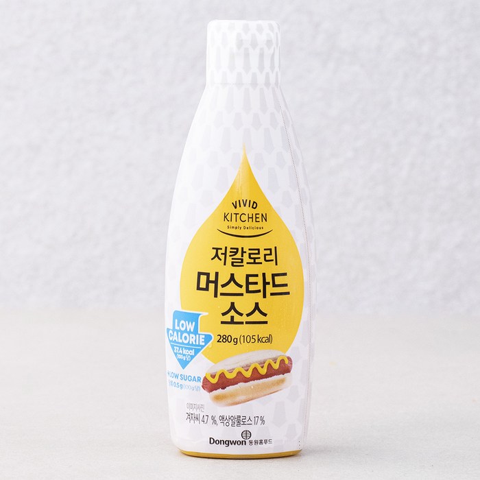 비비드키친 저칼로리 머스타드 소스, 1개, 280g 대표 이미지 - 소스 닭가슴살 추천