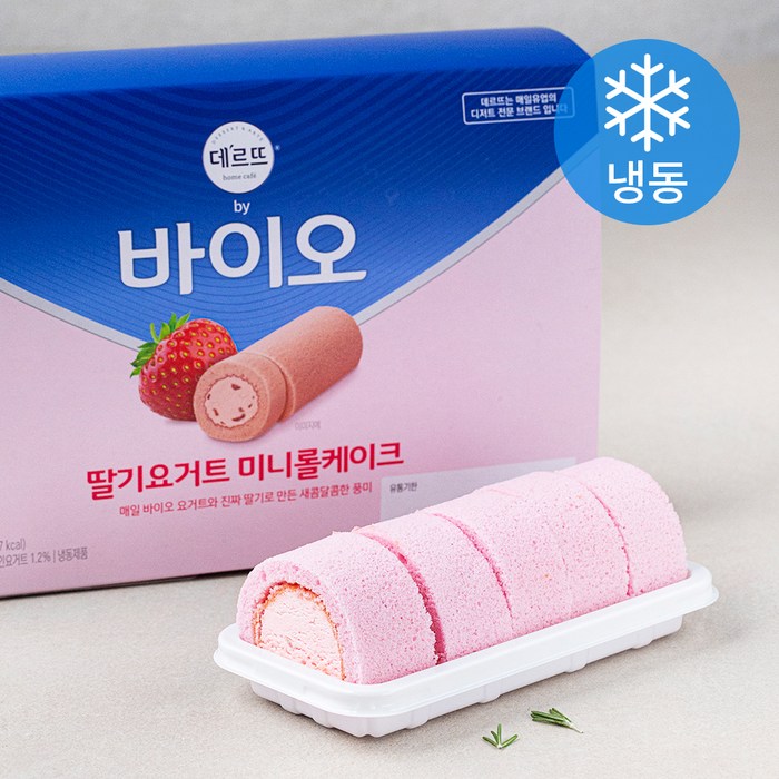 데르뜨 매일 바이오 딸기요거트 미니 롤케이크 3개입 (냉동), 330g, 1개 대표 이미지 - 딸기케이크 추천